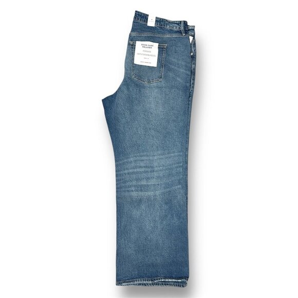 New Good American Good Ease Relaxed Jeans Size 16 Indigo $169 Wide-Leg Normcore - Picture 9 of 13